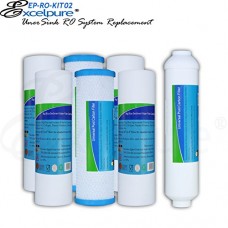 EXCELPURE 7 PACK RO System Filters One (1) -Year 5-Stage Reverse Osmosis Replacement Filter Kit;Post Activated Carbon/CTO  2 Sets of PP Sediment Filters Perfect For Surface WaterFiltration - KIT02 … - B078MXC47W